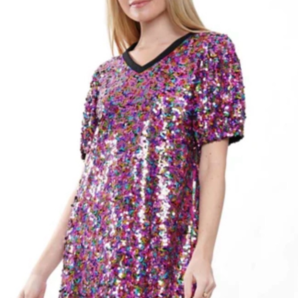 Sequin Mini Dress - Multicolor